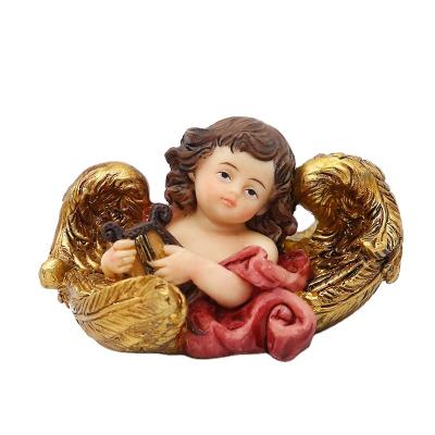 China Europe New Products Wholesale Small Male Angel Souvenir Sculpture Polyresin Angel Figurine for sale