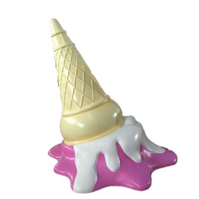 China Europe Factory Supply Store Decorative Fiberglass Giant Ice Cream Statue Sculptures for sale