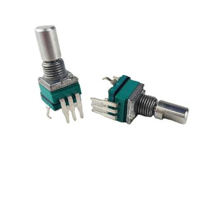 China Small Volume Factory Price High Security 9mm Rotary Switch Potentiometer 7 Pin 10k Pin 10k Volume Control Waterproof Huizhou Potentiometer for sale