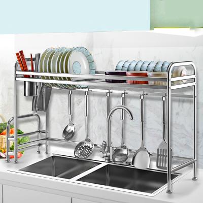 China Sustainable Metal Dish Storage Rack Cup Drying Rack Sink Storage Organizer for sale