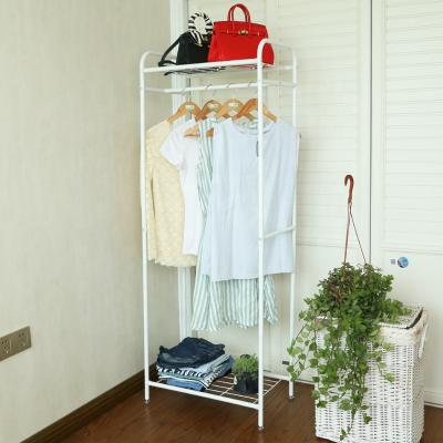 China Sustainable High Quality Balcony 2 Tier Non-Slip Metal Clothes Drying Rack Hanging Clothes Drying Rack for sale