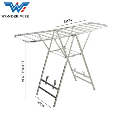 China Eco-friendly Household Garden Material Foldable Laundry Rack Hanging Clothes Hanger Drying Indoor Clothes Dryer for sale