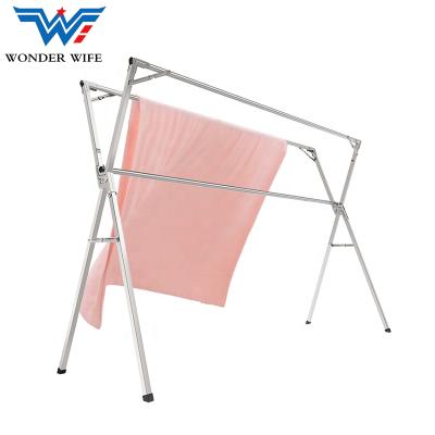 China Eco - Friendly Material Premium Quality Foldable Clothes Laundry Drying Rack X Shaped Clothes Rack for sale