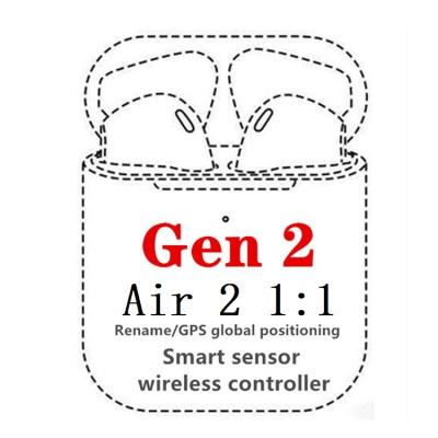 China Original Air 2 1:1 Auto Connect Auto Rename GPS Serial Number Available 2 Airoha 2nd-generation Air2 Airpodding 2 with Appling Logo Earphones for sale