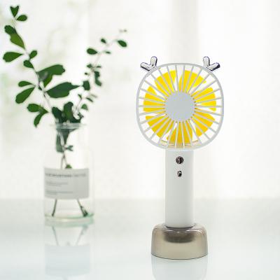 China Creative Strong Wind Small Handheld Mini USB Fan Cute Cartoon Fan Portable Charging Gift for sale