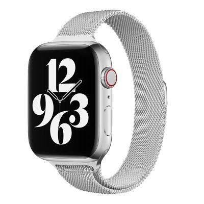 China Stainless Steel Candy Color Strap Metal Buckle For Apple Watch Series 6 5 4 3 2 Stainless Steel Watch Band 38mm Milanese Magnetic 42mm Bands for sale