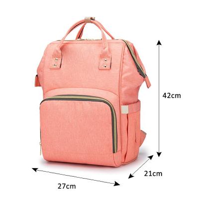 China Baby Diaper Backpack Mommy Diaper Bag Custom Night Light Travel Mummy Backpack Multifunctional Waterproof Diaper Changing Bags for sale