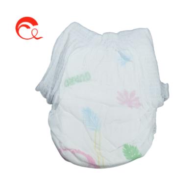 China Korean Factory Printed High Quality Wet Plastic Baby Grade B Training Base Pull Up XL Pants Diaper For 5 Y In The Ball for sale