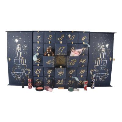 China Custom Beauty Advent Calendar Countdown Package Box Table Calendar 24 Days Advent Calendar Christmas for sale