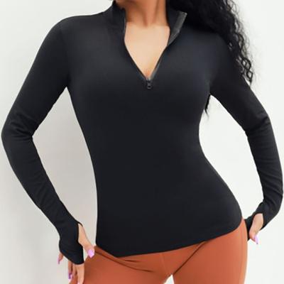 China Breathable Long Sleeve Yoga Shirts Sports Top Fitness Yoga Tops Gym Top Sports Wear For Women Lift Up Running Full Sleeve Clothes for sale