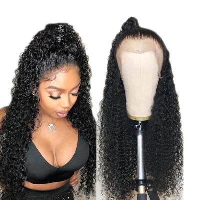 China Wholesale Jerry Curl Deep Wave 13x4 Lace Front Human Hair Wigs Glueless Swiss Raw Indian Virgin Cuticle Aligned jerry curly lace Front Wig for sale