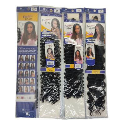 China Crochet Braiding Hair Synthetic Braiding Hair Free Extension Loose Bohemian Water Wave Crochet Hair Braids Water Wave Passion Twist Crochet Hair for sale