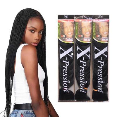 China Wholesale Synthetic Braiding Hair 82 Inch Xpression Jumbo Braid Hair Pre Stretched Xpression Jumbo Synthetic Expression Braiding Hair Extensions for sale