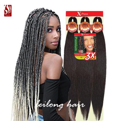 China Synthetic Ez Braid Crochet Hair Elephant Braids Ombre EZ Braid Fiber Hair Extensions Free Sample OEM ODM Pre Stretched Synthetic Braiding Wholesale Layered End hair to crochet easy braid hair for sale