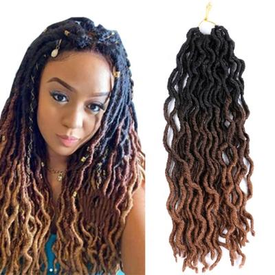 China Wavy Faux Locs Braiding Fashion Cheap Customized Expression Straight Faux Gypsy Locs Crochet Curly Braids Hair Extension For Crochet Wave Braids Volume for sale