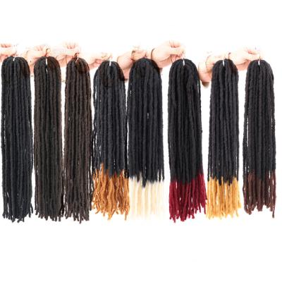 China Hot Selling Soft 22inch 100g/200g Crochet Braiding Extensions Pre Looped Often Knotless Faux Locs Dreadlocks Extensions Human Hair Hair Extensions for sale