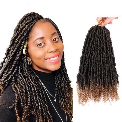 China Synthetic Fiber Factory Wholesale Spring Twist Braids Hair Passion Twist Pre Looped Synthetic Bombshell Twist Afro Crochet Braid Braiding Hair for sale