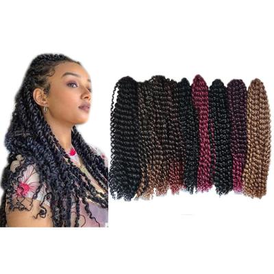 China Passion twist crochet braids synthetic x pressure pre stretched braiding hair 18 inch passion twist RSA attachment water wave twist faux locs braids expressi for sale