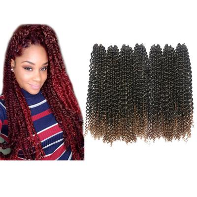 China Passion twist crochet braids passion twist 18 inch synthetic braids crochet hair water wave wavy braiding hair ombre for distressed x pressure pre stretched for sale