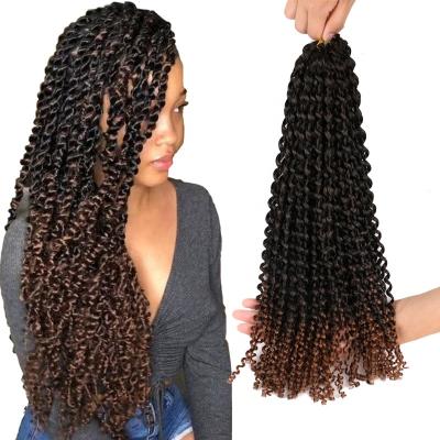 China passion twist crochet braids passion twist hair 18 inch loop passion twist crochet synthetic braiding hair water wave braid for passion twist crochet hair for sale