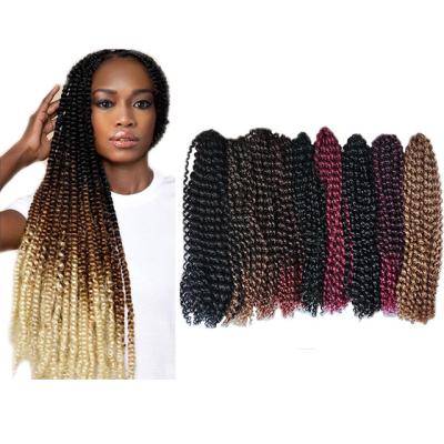 China Passion Twist Crochet Braids Wholesale Water Wave Passion Twist 18 Inch Crochet Braids Hair Ombre Expression Spring Twist Synthetic Curly For Woman Butterfly for sale