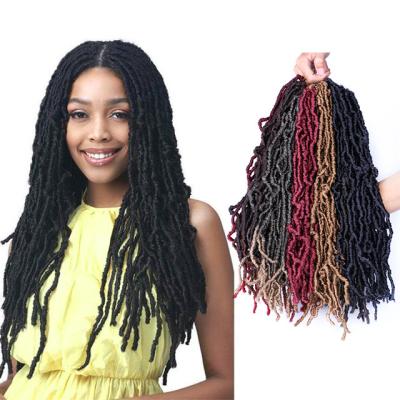 China Wholesale Synthetic NU Faux Locs Curly Locs 36 Inch Crochet Hair Distressed Crochet Soft Faux Locs Extension For Black Women for sale