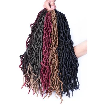 China Curly Faux Locs NU Locs Crochet Hair Extension Pre Extended Red Soft NU Locs Synthetic NU Faux Locs Braiding Hair Extension for sale