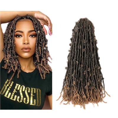 China Distressed Butterfly Faux Locs Sellers Butterfly Locs Soft Crochet Hair 14 18 24 Inch Hot Sale Synthetic Wholesale Extensions Braiding Hair Ombre Wave for sale