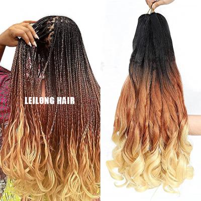 China High Quality With Low Price Crochet Silk Shiny Synthetic Spiral Braids Hair Wave Attachment French Curly Braiding Extensions Loose Wave Braiding Extensions for sale