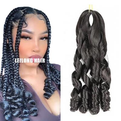 China High Quality With Low Price Favorable Price Best Quality Synthetic Wigs Loose Wave French Curl Hair Extensions Easy To Braid For Crochet Faux Locs for sale