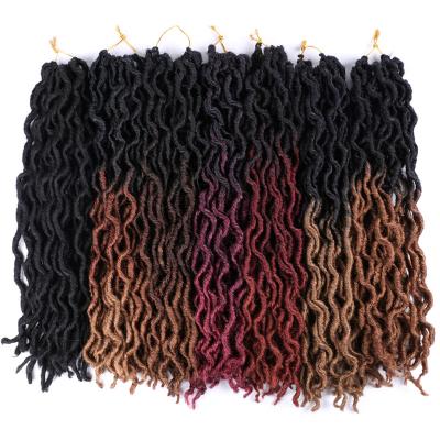 China High Quality With Low Price 18inch Synthetic Gypsy Locs Crochet NUDE Hair Extension Soft Faux Locs Crochet Jumbo Locs Dreadlocks Gypsy Hair Crochet Hair for sale