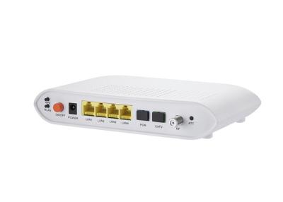 중국 DC 12V는 GPON ONU OLT 4 4 FE 와이파이 CATV를 가진 빠른 이더네트 포트 2.4GHz를 입력했습니다 판매용