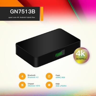 Chine Boîte hybride 2GB 16GB Allwinner H313 Media Player du boîtier décodeur DVB-T2 TV d'Android 10,0 à vendre