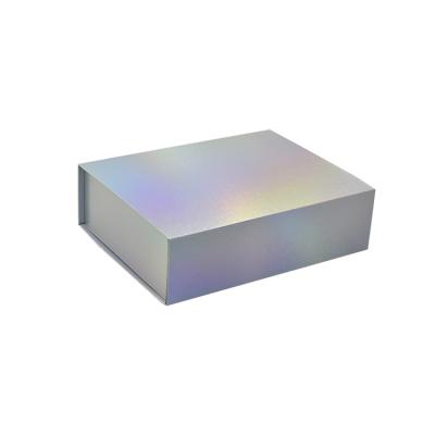 China Handmade Custom Luxury Flat Pack Folding Kraft Magnetic Holography Gift Box for sale