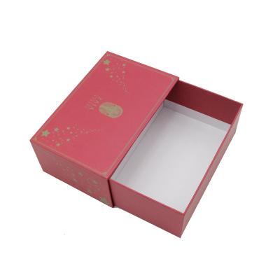 China Recyclable Custom Logo Printed Design Private Red Packaging Boxes Drawer Handmade Jewelry Box for sale