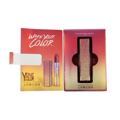 China Gift Box Handmade Holographic Custom Printed Paper Lip Gloss Boxes Packaging Lipstick With Logo for sale