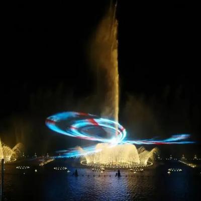 China Music Fountain Large Water Lake Fountain Install RGB LED Dancing Fountains Easy Outdoor Magic Show Laser with Light for sale