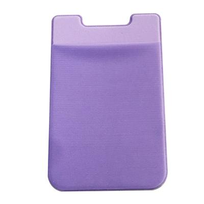 China Vintage Cell Phone Card Holder Stretchy ID Case Sleeve Adhesive Sticker for iPhone Lycra Stick On Wallet Pocket Credit Card for sale