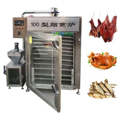 China Good Sausage Taste and Color Chicken Beef Duck Smoke Oven Smoker Machine Salmon Fish Smoking Machine for sale