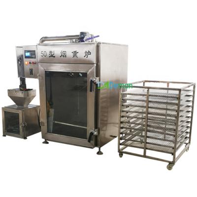 China 35-45Kg/batch small sausage meat machine smoked chicken smoke machine fish sausage oven beef smoker for sale