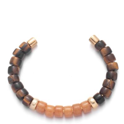 China 18.5cm handgemachte perlenbesetzte Armbänder, 30g Braun Tiger Eye Bangle zu verkaufen