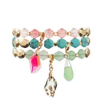 China Halfedelstenen die Kostbare Unisex- van Crystal Stretch Beaded Bracelet Semi helen Te koop