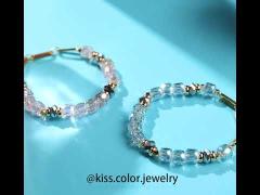 Teardrop Crystal Handmade Beads Bracelets Weaved For Christmas Collections