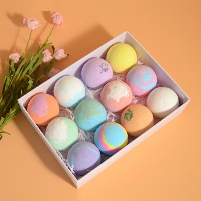 China Wholesale colorful Ball shape Bubble Bathbombs Gift Set Spa Fizzies Rich Natural Essential Oils Bath Bombs for sale