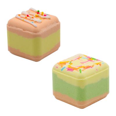 China Private Label Vegan Bath Bomb Custom Color Fizzers Cake Shape Pop Organic Fizzy for sale