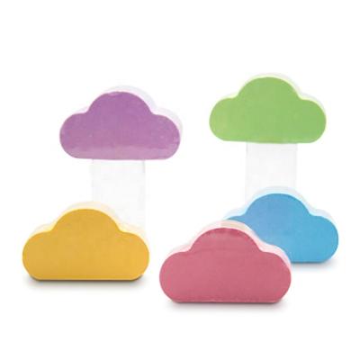 China OEM 2021 Hot Selling Wholesale Organic Kids Colorful Cloud Shape Bathbombs Fizzy Rainbow Cloud Bath Bomb for sale