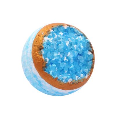 China OEM Natural Geode Spa Epsom Salt Bath Bombs Body Shower Colorful Luxury Rose Sea Salt Crystal Bath Bombs for sale