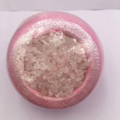 China Crystal Fizzy Bath Bomb Colorful Sea Salt Shimmer Mica Powder Hemp Cbd for sale