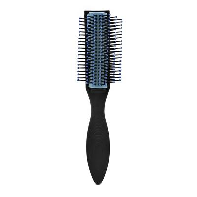 China Paddle Highlight Hair Salon Massage Brush Nine Row Handle Sanding Comb With Modeling Rids Comb for sale