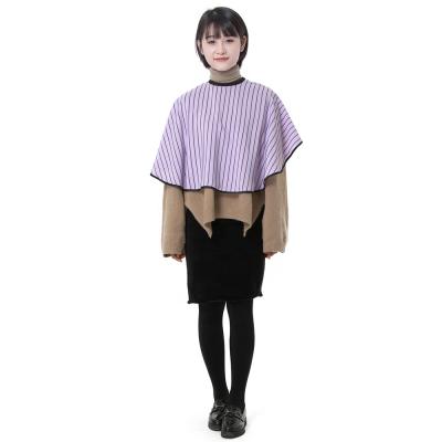 China Professional Waterproof Professional Hair Cutting Cape Shawl Hair Cutting Salon Hair Cutting Collar Purple Stripes Color Cape for sale